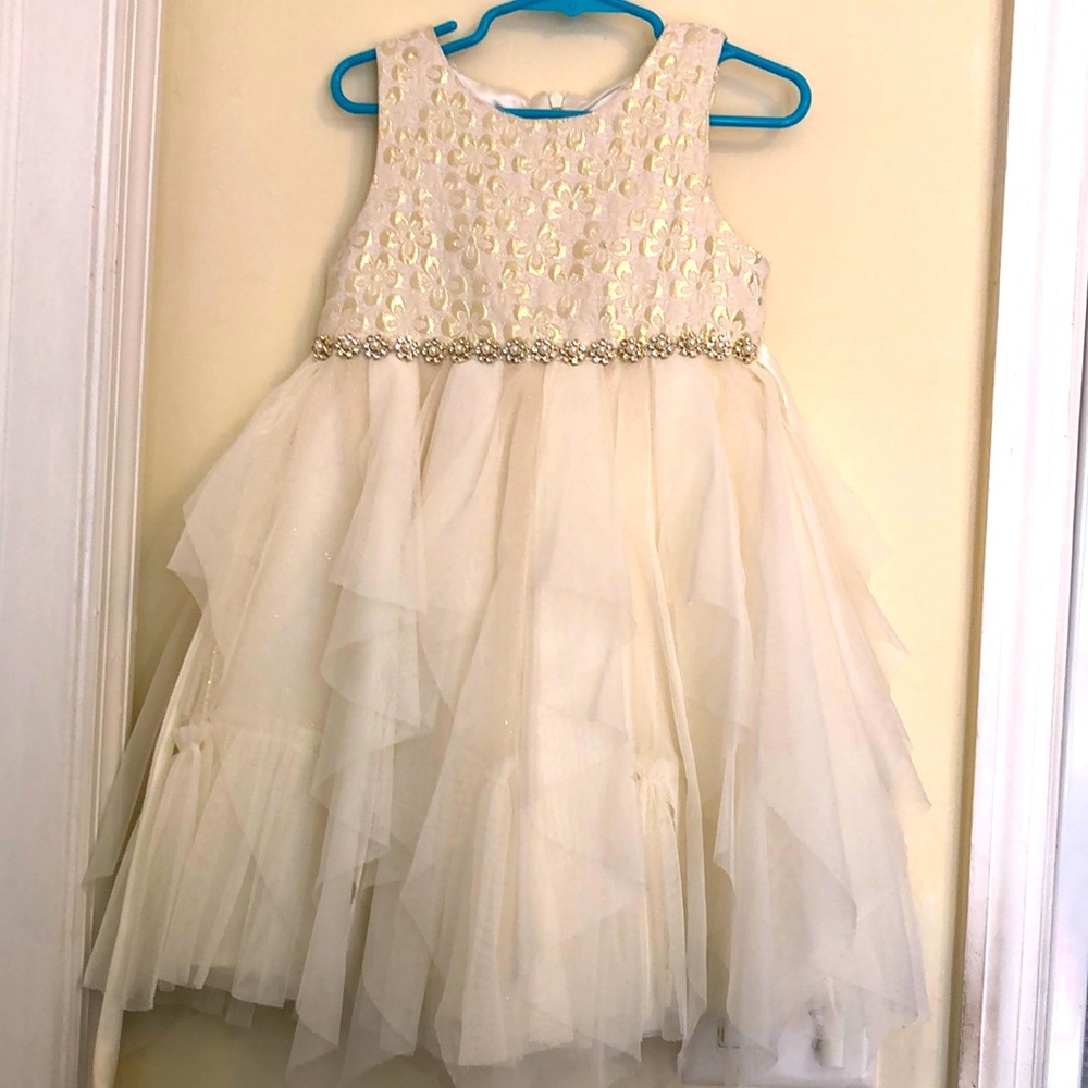 Toddler Girls White Formal Dress